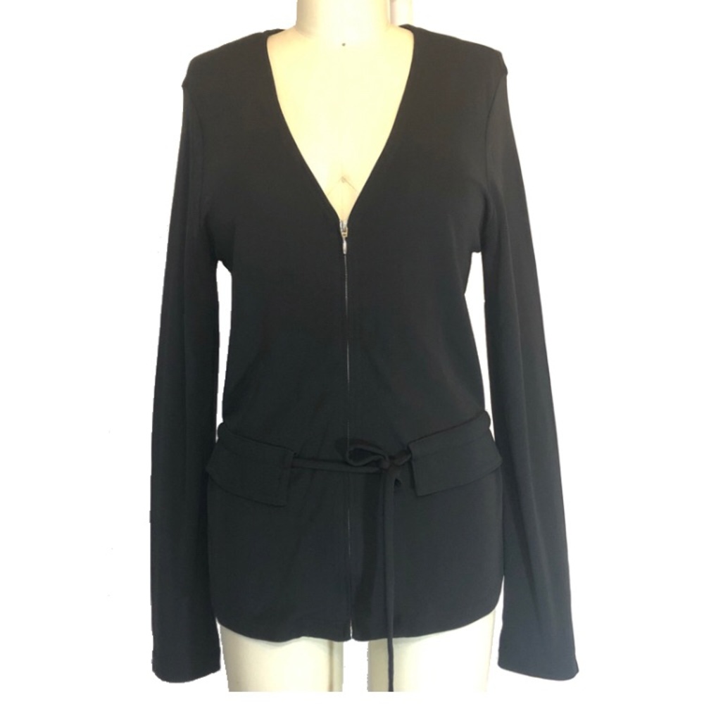 Like new breathable lightweight stretch fabric waist drawstring Zip Up Jacket